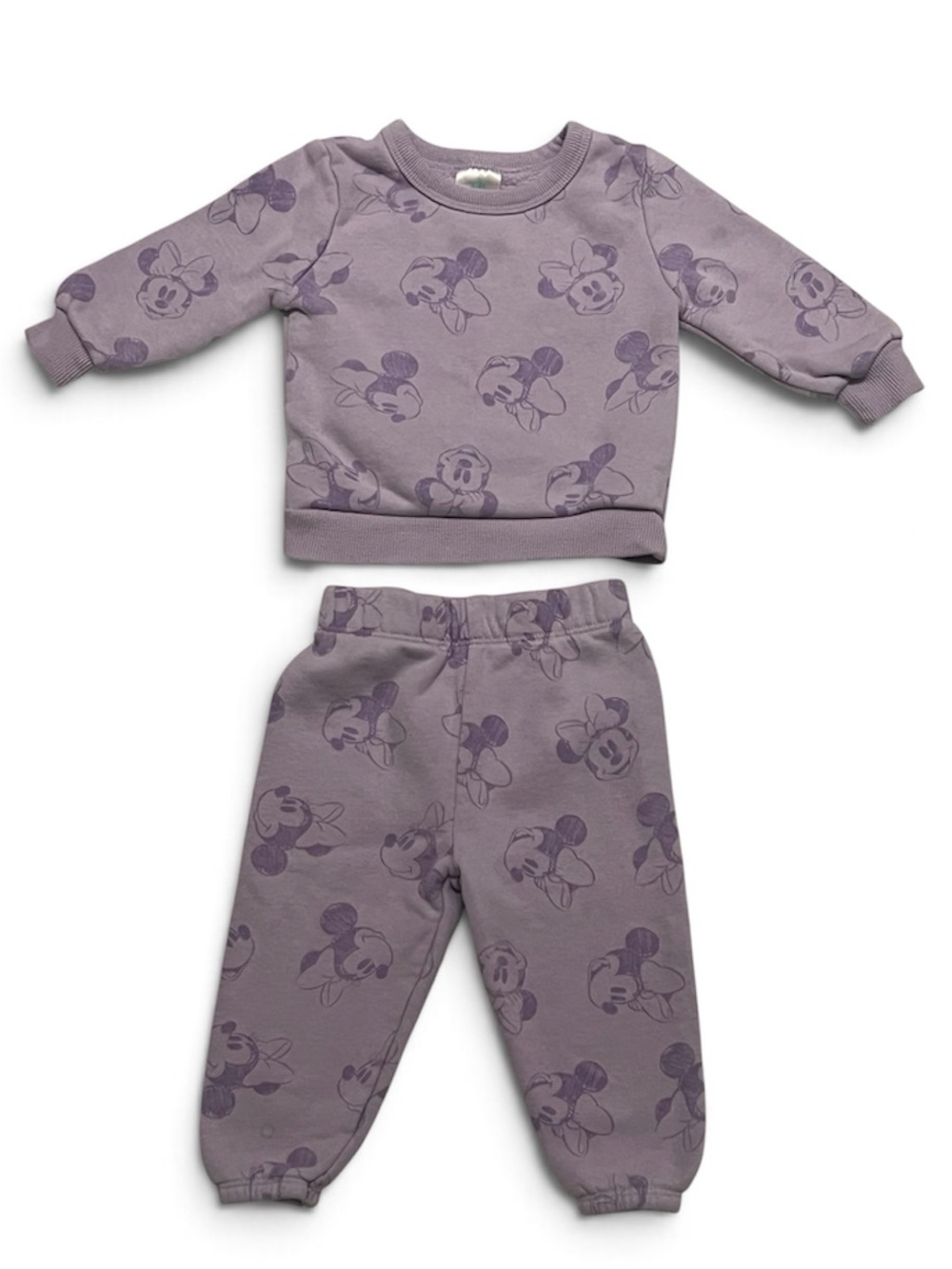 Disney Baby Minnie Mouse Lavender 2-Piece Sweatsuit 9M